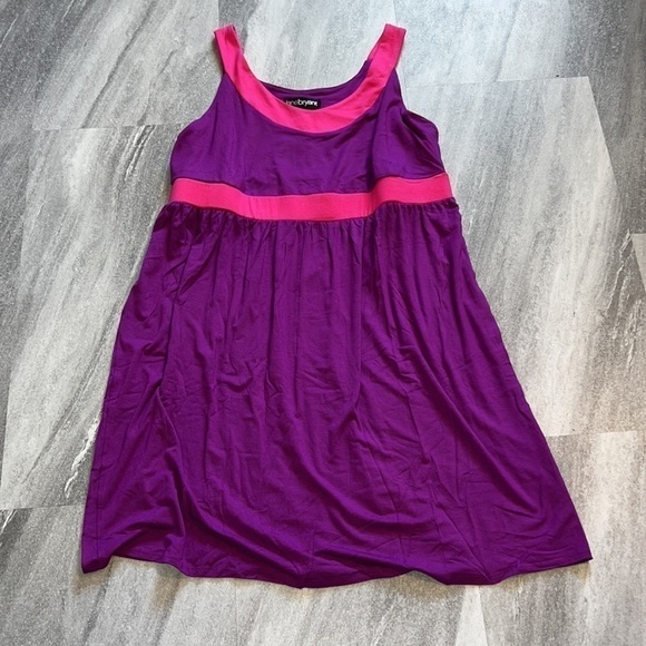 Purple & pink stretchy dress casual size 14/16 Lane Bryant - Picture 5 of 11